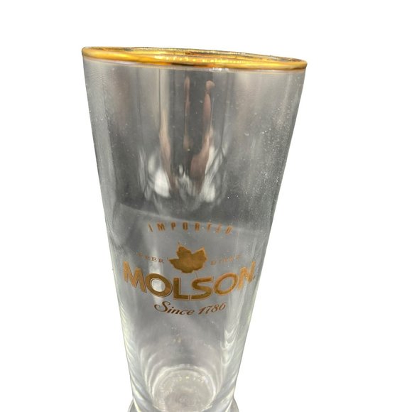 2 Vintage Moson Imported Beer Since 1786 Tall Pilsner Glasses - Picture 2 of 13